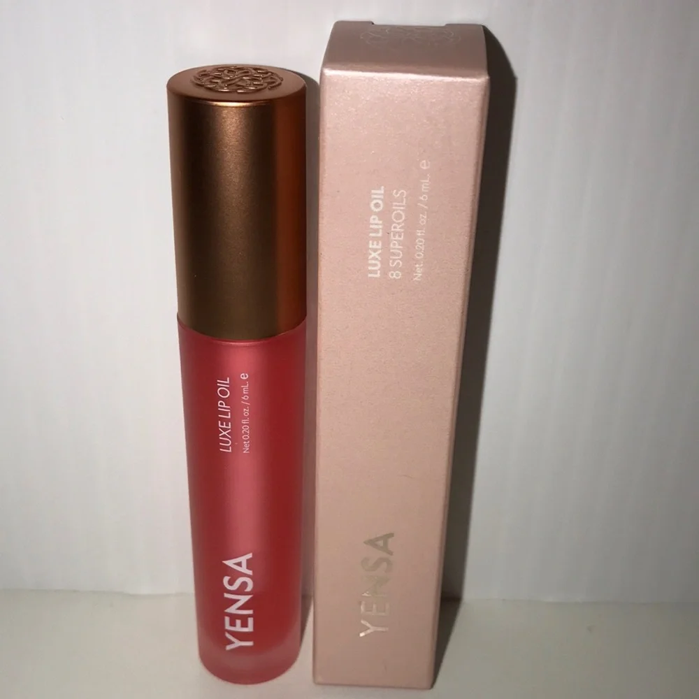 Yensa luxe lip oil luxe lip nourishing 8 super oils in pink shine NEW